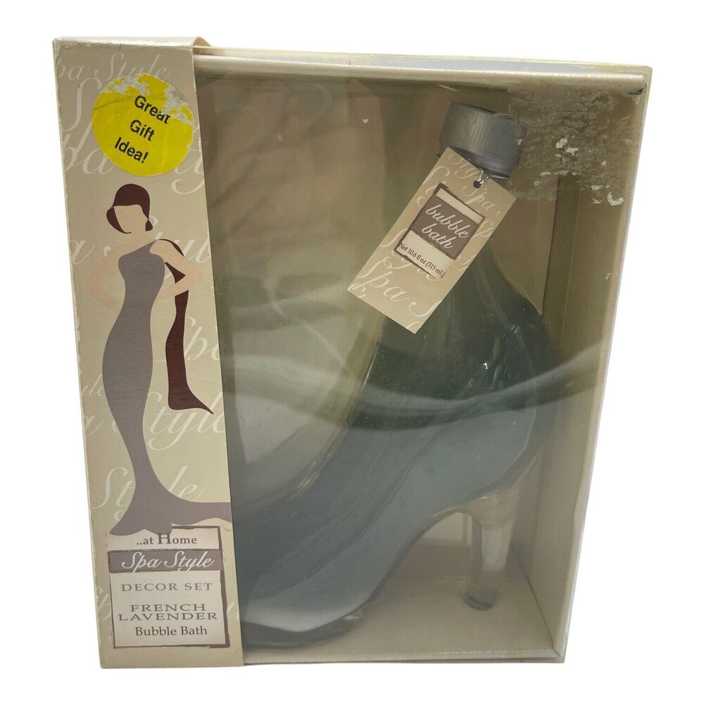Shonfeld's Spa Style Decor Set French Lavender Bubble Bath High Heel 10.6 oz